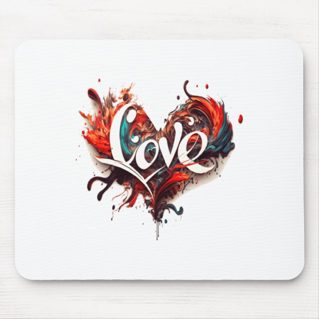 Mousepad Love Is On Valentines Day  (Frente)