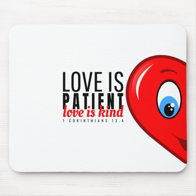 Mousepad Love is patient, love is kind (Frente)