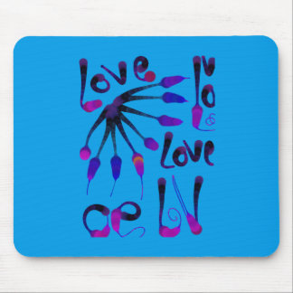 MOUSEPAD LOVE_MODERN_BLUE_SO CUTE