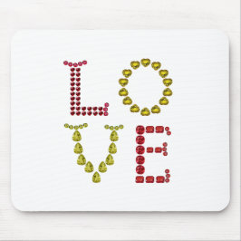Mousepad Love, Red and Yellow
