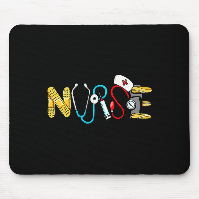 Mousepad Love Stethoscope Nurse Life Valentine Day Women  (Frente)