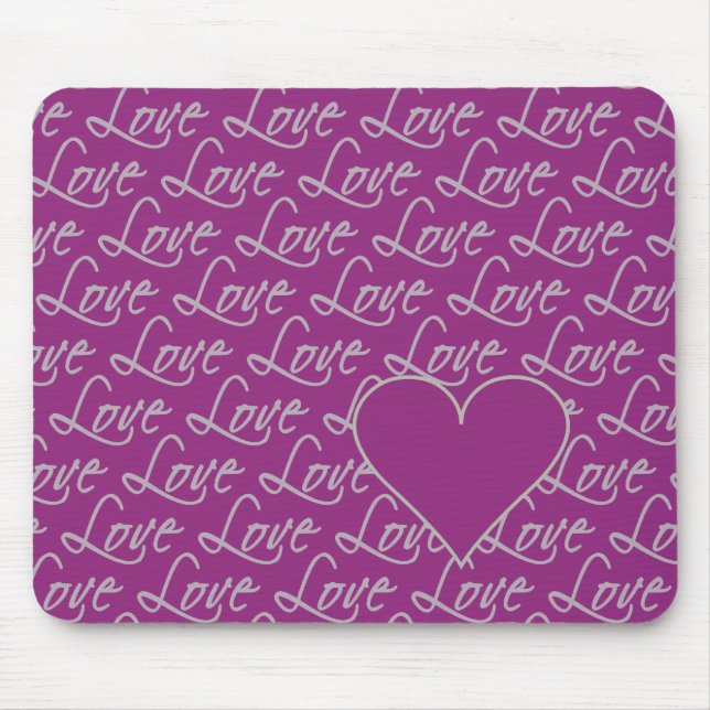 Mousepad Love Text Mousepad, personalizar (Frente)