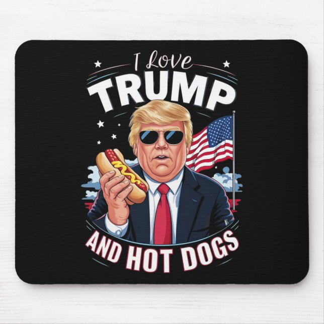 Mousepad Love Trump And Hot Dogs - Conservador Hilário (Frente)