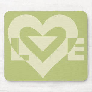 Mousepad Love Two-Tone Sage Green