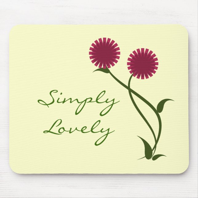 Mousepad Lovely Blooms Mousepad, Fuchsia (Frente)
