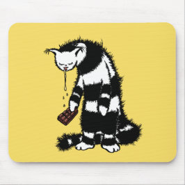 Mousepad Lover De Chocolate Engraçado - Gato De Gato De Gri