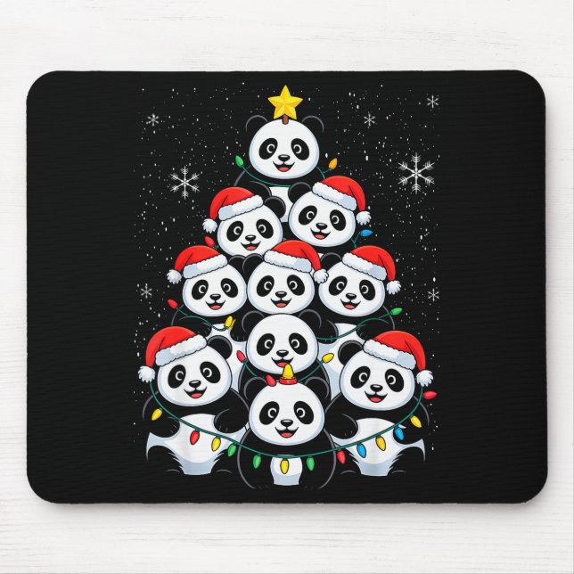 Mousepad Lover Xmas Panda Christmas Tree  (Frente)