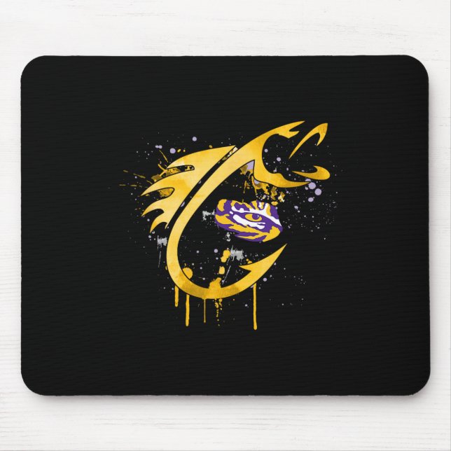 Mousepad Lsu Tigers Fishing Fish Hook  (Frente)