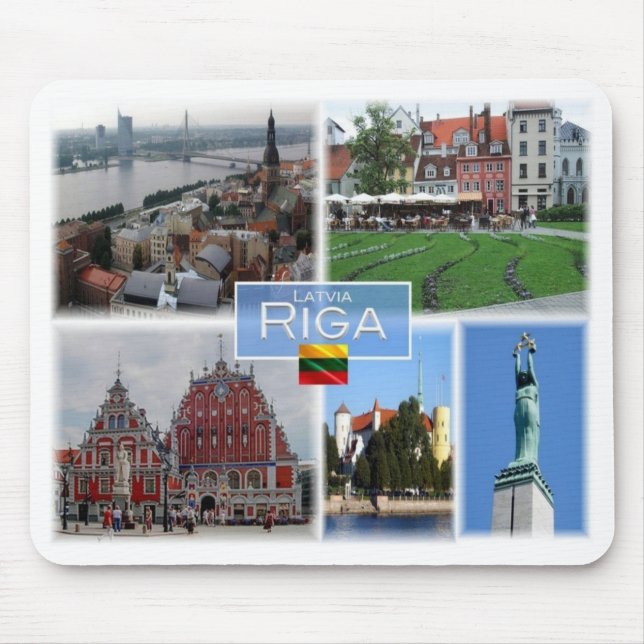 Mousepad LT Lituânia - Riga Latvia Lietuva - (Frente)