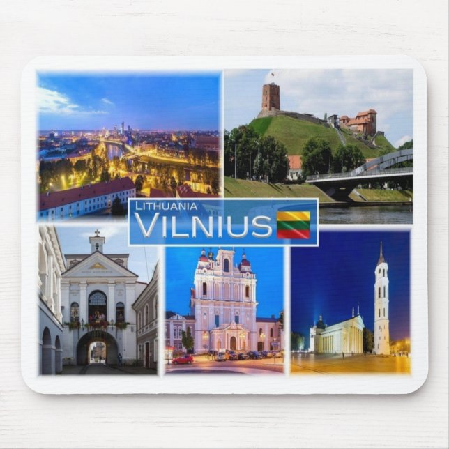 Mousepad LT Lituânia - Vilnius - (Frente)
