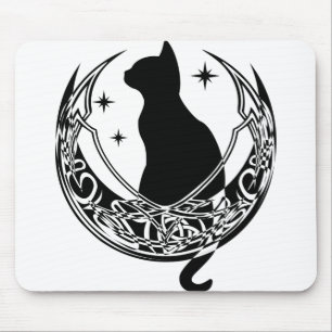 Mousepad Lua Celta Estrelas de Cat Noite