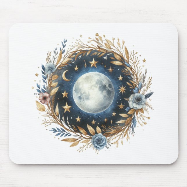 Mousepad Lua Cheia Boho (Frente)