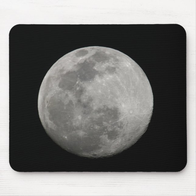 Mousepad Lua cheia em preto e branco. Crédito: Arthur (Frente)