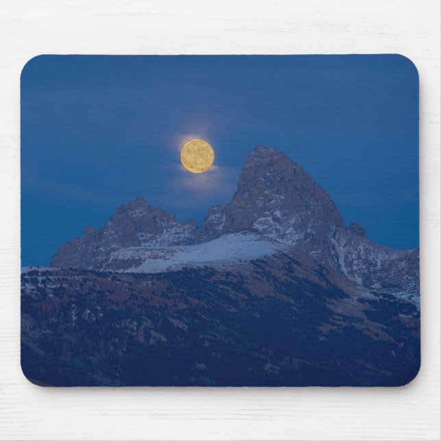 Mousepad Lua Cheia Nascente | Grand Teton Driggs, Idaho (Frente)