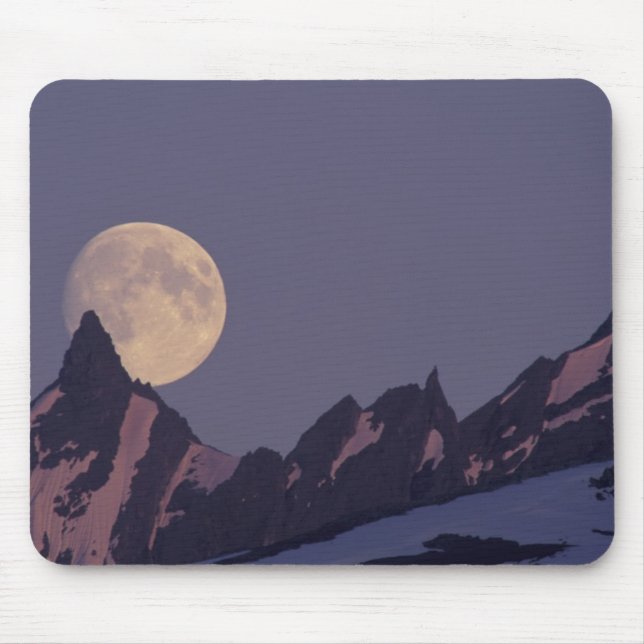 Mousepad Lua Cheia Surge | Montanhas Chugach Alasca (Frente)