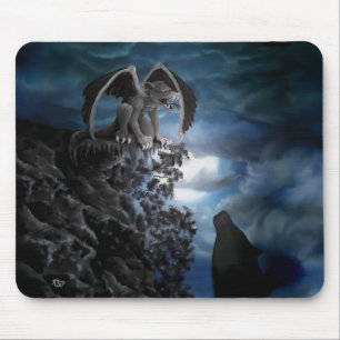 Mousepad Lua de lobo - Lobo com Golem
