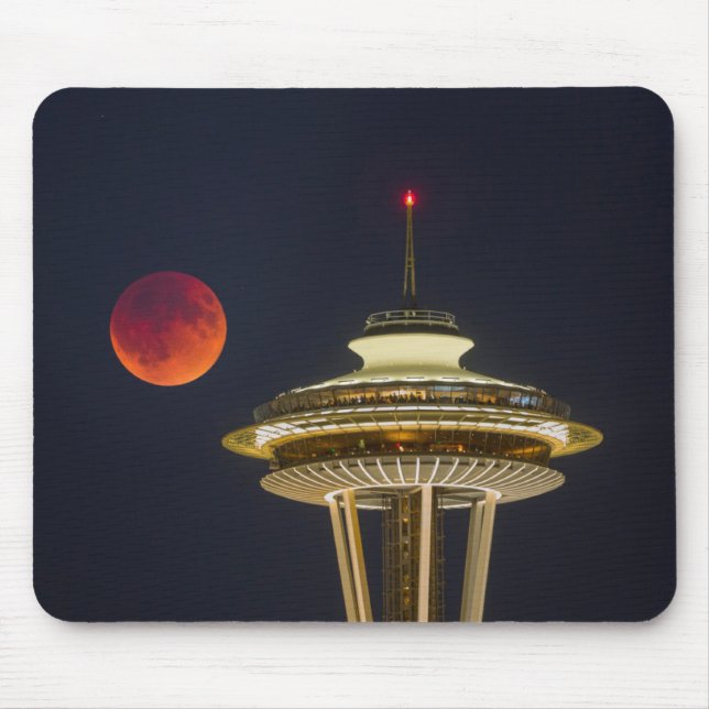 Mousepad Lua de Sangue | Agulha Espacial de Seattle (Frente)