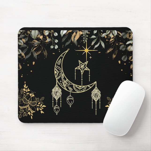 Mousepad Lua e preto celestial (Com mouse)