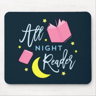 Mousepad Lua Stars e Livros Rosa Todo Leitor da Noite