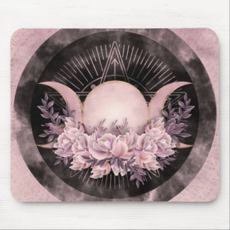 Mousepad Lua tripla - Deusa tripla - Cavalo Floral