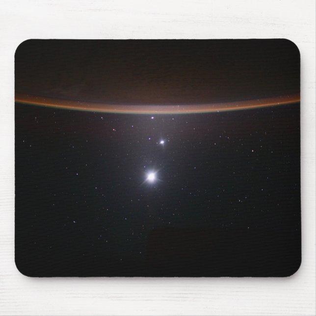 Mousepad Lua, Vênus, Júpiter e Terra (ISS) (NASA) (Espaço) (Frente)