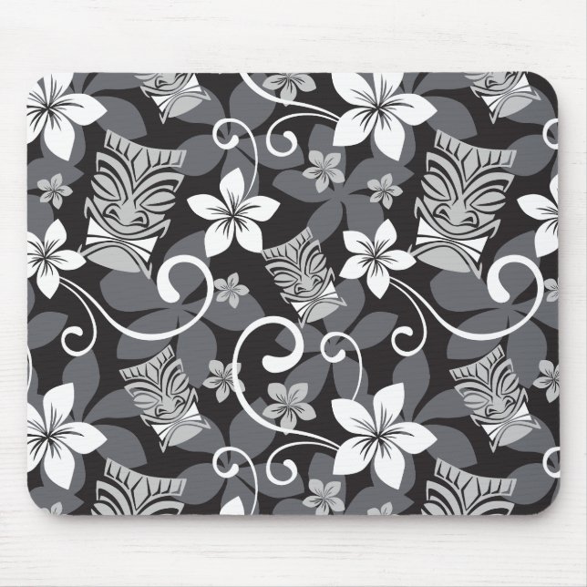 MOUSEPAD LUAU TIKI PATTERN (CHARCOAL) (Frente)