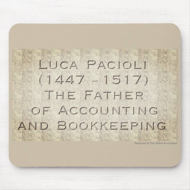 Mousepad "Luca Pacioli - O Pai da Contabilidade" (Frente)