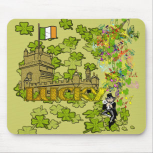 Mousepad Lucky Leprechaun e seu Castelo Irlandês