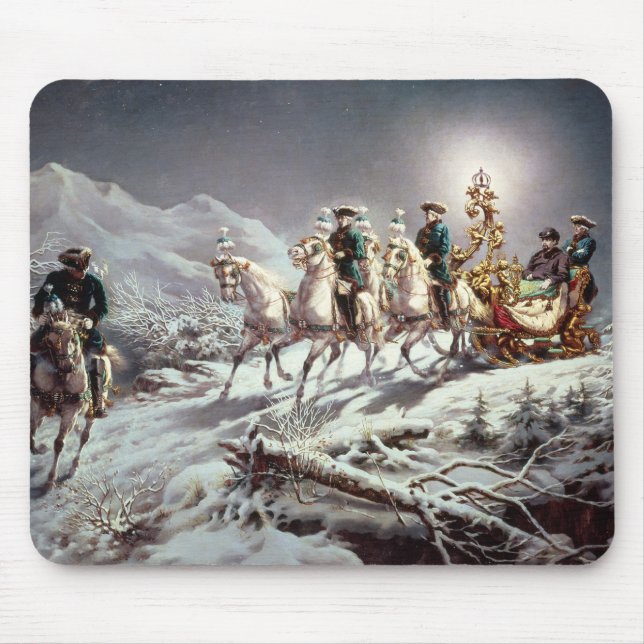 Mousepad Ludwig II de Baviera Sleighing na noite (Frente)