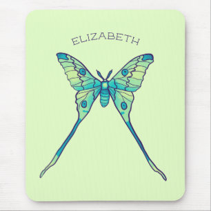 Mousepad Luna mariposa borboleta inseto verde nome