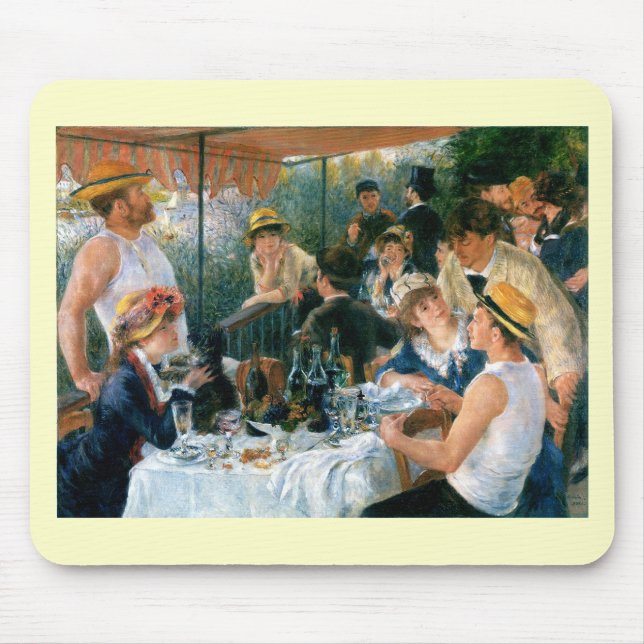 Mousepad Luncheon do Partido Barco de Renoir (1881) (Frente)
