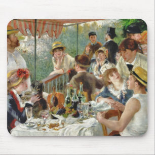 Mousepad Luncheon do Partido Barco Vintage Renoir