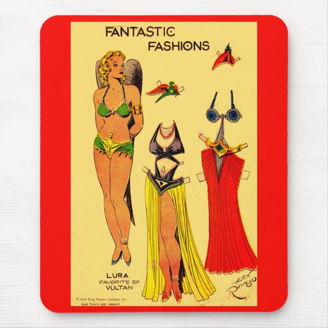 Mousepad Lura favorita do Vultan paper doll Flash Gordon (Frente)