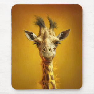 Mousepad Lustiges Giraffenretrato