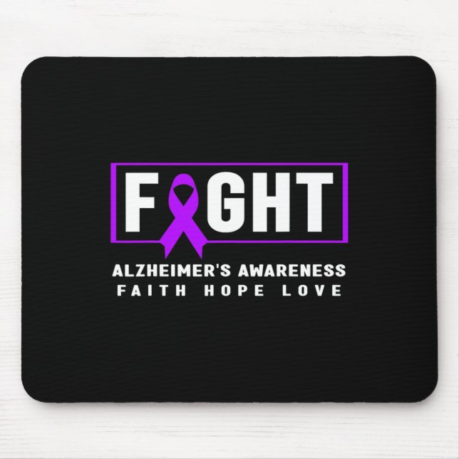 Mousepad Luta contra a doença de Heimerheimer - Fita roxa H (Frente)