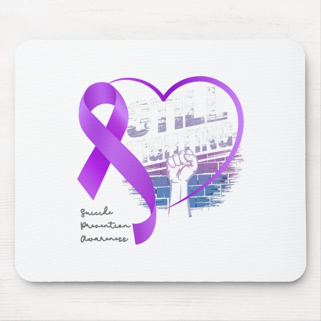 Mousepad Luta contra a prevenção do suicídio - Roxo (Frente)