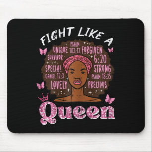 Mousepad Luta Contra o Câncer Como Rainha Afro Sobrevivente