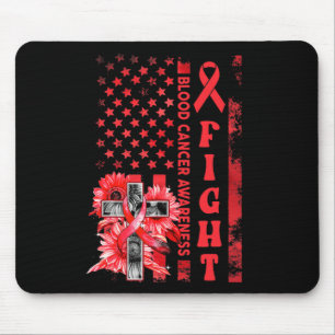 Mousepad Luta contra o Cancer de sangue cristão de girassol