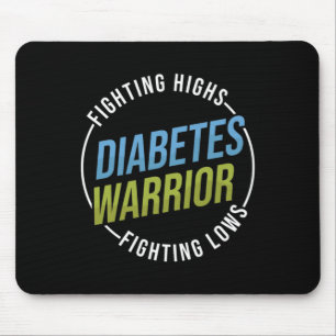 Mousepad Luta contra o Guerreiro da Diabetes Tipo 1 de Alto