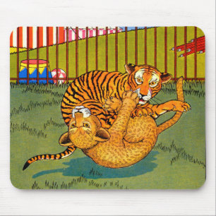 Mousepad luta do tigre e do leopardo
