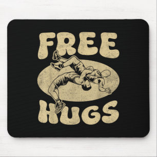 Mousepad Luta - Luta Engraçado Abraço  Camisa Wrestler Wr