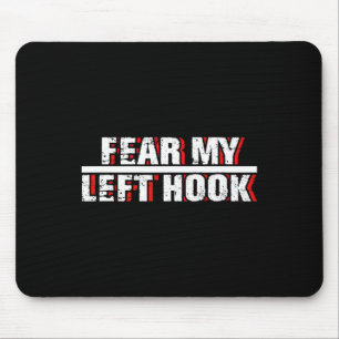 Mousepad Lutador de Kickboxing Hook Esquerdo Artes Marciais
