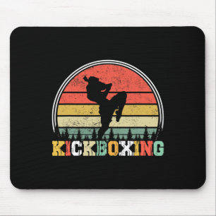 Mousepad Lutador de Kickboxing Vintage Artes Marciais Mma A