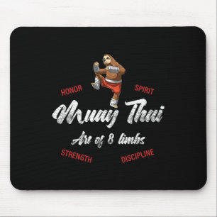 Mousepad Lutador Preguiça - Muay Thai Boxe Tailandês E Kick