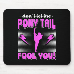 Mousepad Lutadora de Karatê Feminina Não Deixe o Rabo de Ca