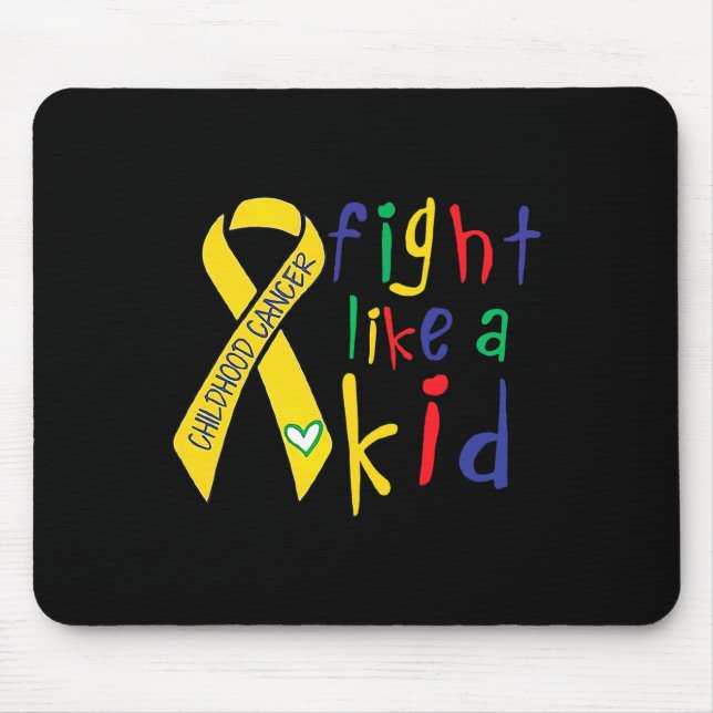 Mousepad Lutar Como Uma Criança Faixa de Ouro Conscientizaç (Frente)