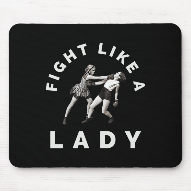Mousepad Lutar Como Uma Senhora Boxe Feminino  (Frente)