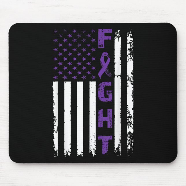 Mousepad Lutar Contra Heimers Sensibilização Bandeira Ameri (Frente)