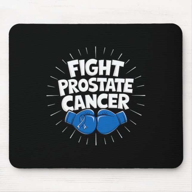 Mousepad Lutar contra o Cancer da próstata boxando luvas pa (Frente)