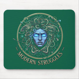 Mousepad Lutas da Medusa Tech Moderna - Grego Cyberpunk